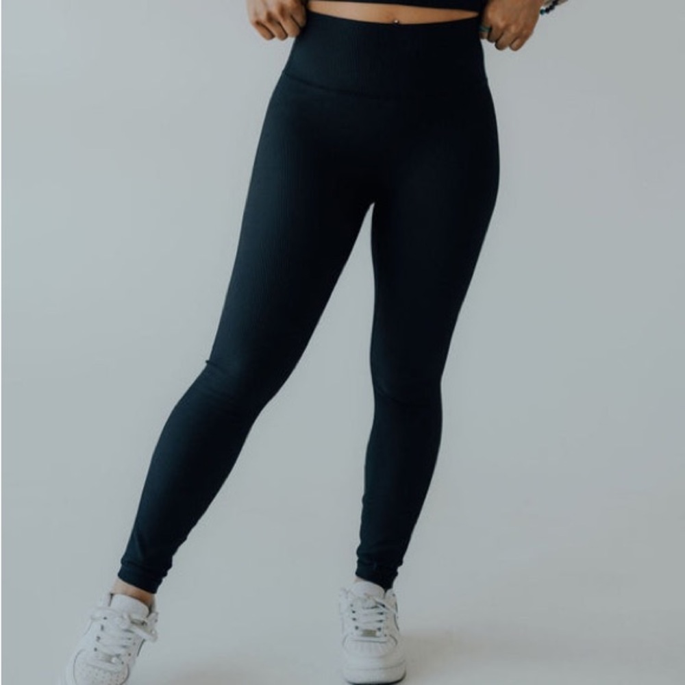 TSL Collection‎ Tranquility Midnight Black High-Waisted Leggings Size XL